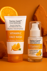 Glow Genesis Duo | Vitamin C Face Wash & Serum for Glowing Skin – Swiss Care