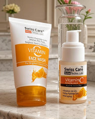 Glow Genesis Duo | Vitamin C Face Wash & Serum for Glowing Skin – Swiss Care