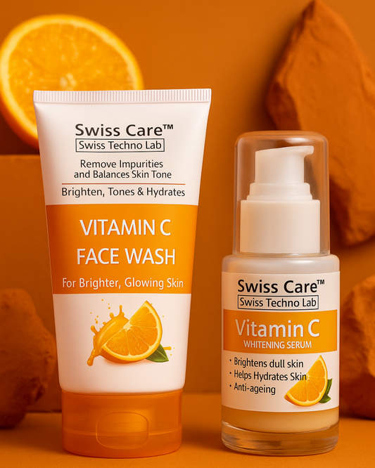 Glow Genesis Duo | Vitamin C Face Wash & Serum for Glowing Skin – Swiss Care